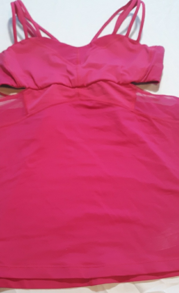 Lululemon hot pink open sides tank top